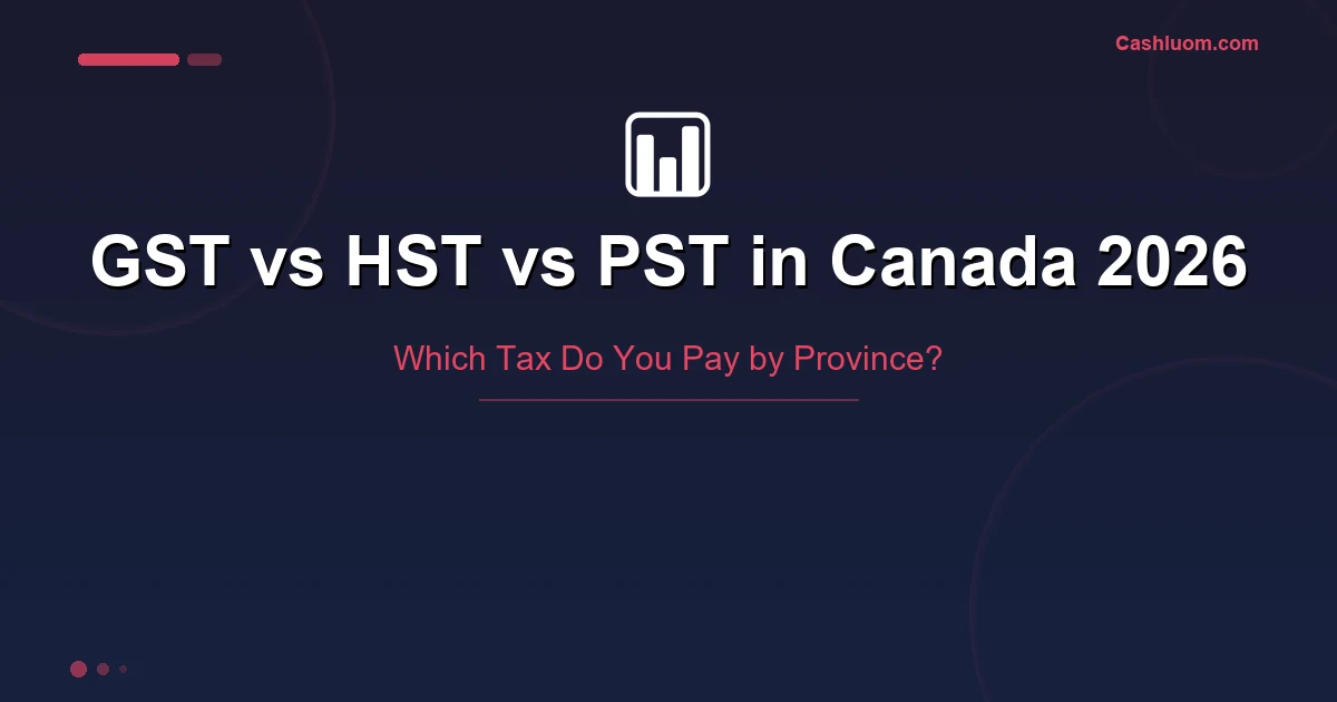 GST vs HST vs PST in Canada 2026 — Which Tax Do You Pay by Province?
