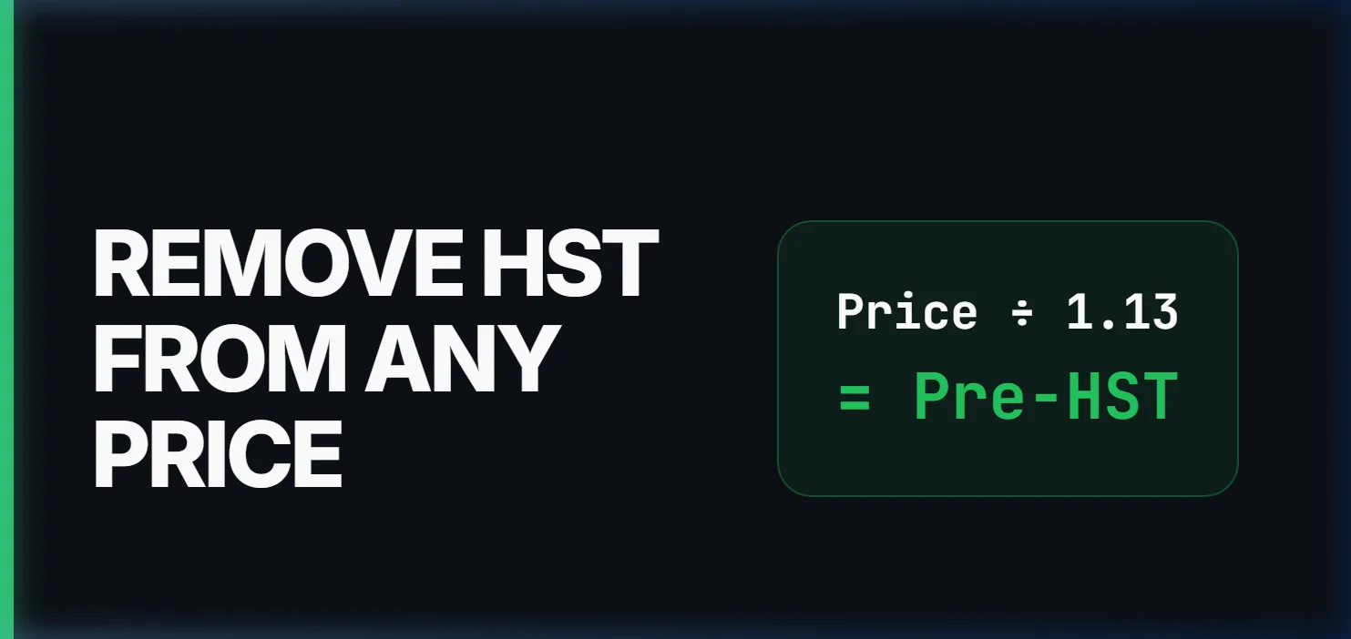 How to Deduct HST From a Total Price (Step-by-Step with Formula)