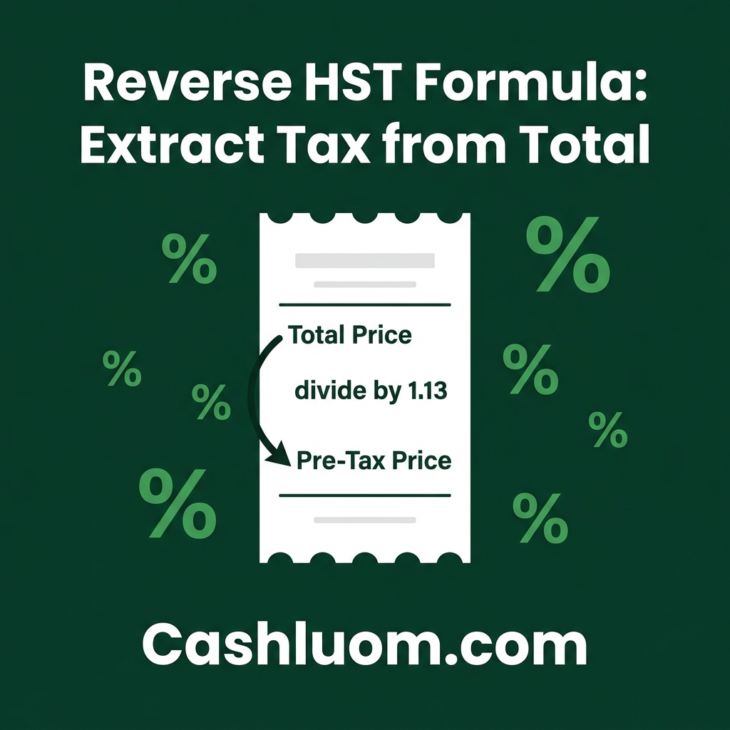 Reverse HST Formula: How to Extract Tax from a Total
